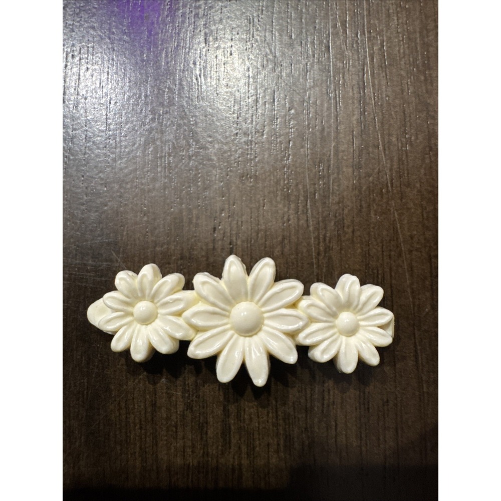 My Little Pony G1 Perm Shoppe ? White Daisy Flower Barrette Hair Clip Accessory